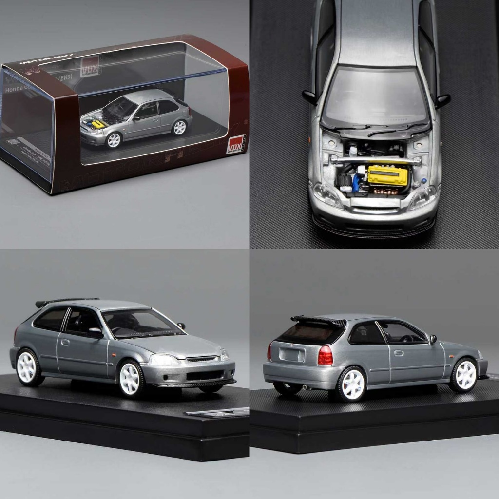 Motorhelix 1: 64 Hong Civic Type R EK9 Tùy Chỉnh Đánh Bóng Hồng Kông Toycar Salon 2025 Độc Quyền Die