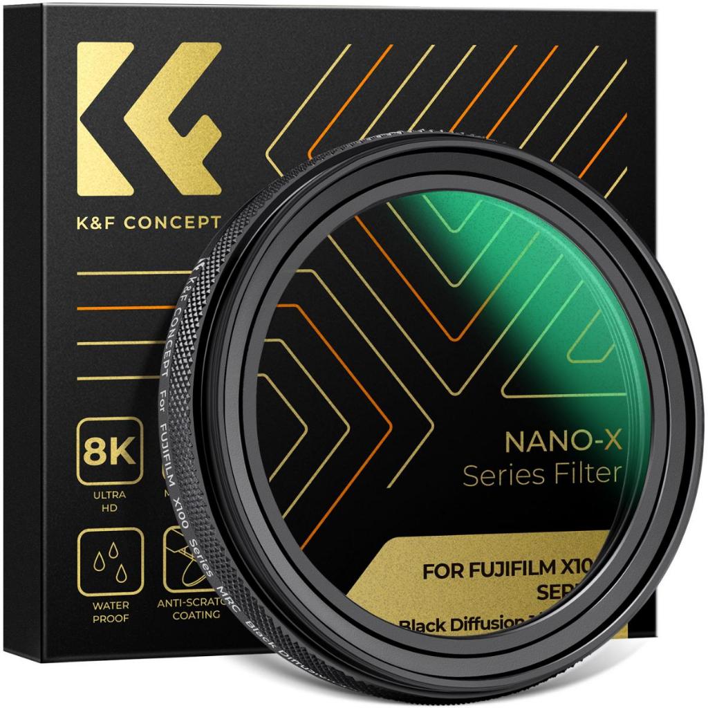 Bộ lọc sương mù đen K & F Concept 1 / 4 cho máy ảnh dòng Fujifilm X100 Tương thích với Fuji X100 X10