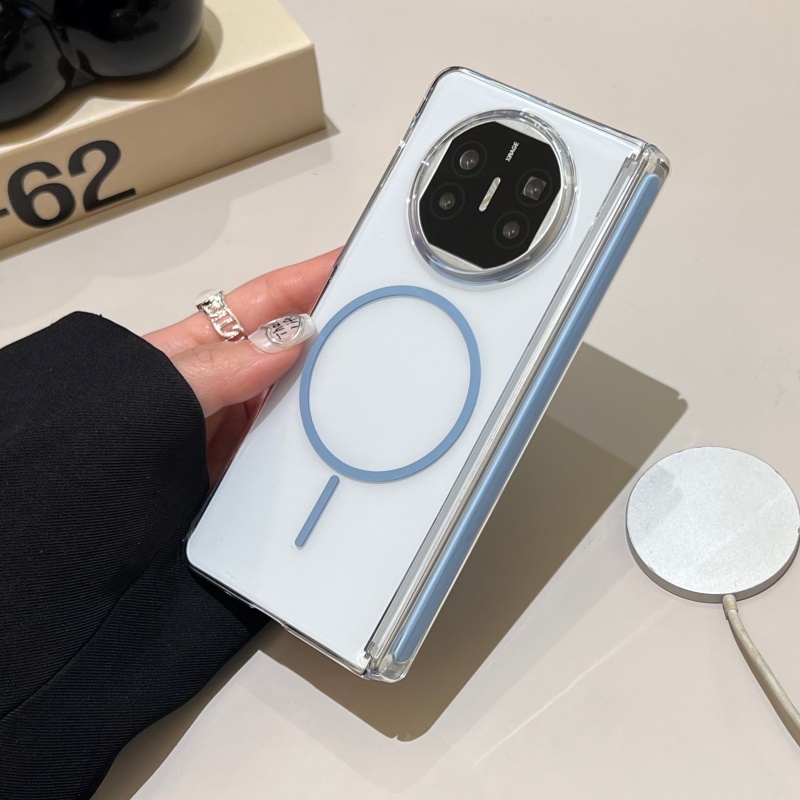 Dành Cho OPPO Find N5 N3 Vivo X Fold 5 3 Pro Ốp Lưng Bản Lề Bảo Vệ HD-Clear Cứng PC Vỏ Từ Tính