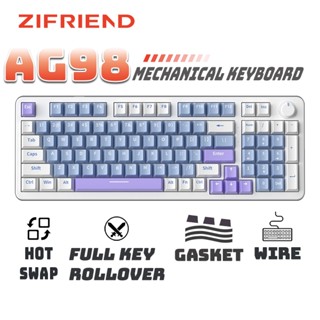 ZIFRIEND AG98 98 Bàn phím cơ phím Bàn phím chơi game dây đệm Hotswap