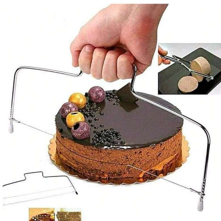 1 Máy tách bánh hai dòng - Máy cắt lát bằng thép không gỉ để phân lớp bánh & bánh mì, Dụng cụ làm bánh & nhà bếp thiết yếu