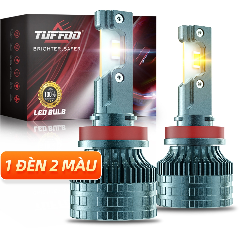 TUFFOO 2 Bóng Đèn【T52】2 màu Đèn gầm LED /  Đèn sương mù LED ô tô 110W 20000LM H11/H8/9006/HB4/9005/H