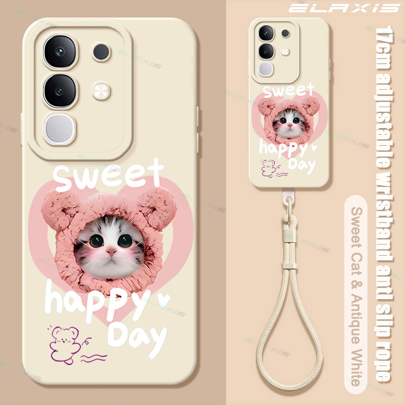 ELAXIS Vỏ Silicon Sweet Love Cat Họa Tiết Cho Vivo IQOO Z10X Z10 Turbo Pro Neo 10 5G iQOO 13 5G 12 5