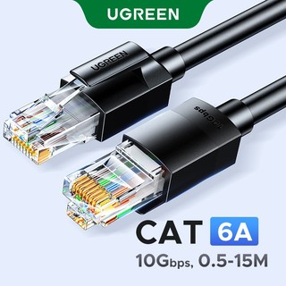Cáp Ethernet UGREEN Cat 6A 10Gbps Tốc độ nhanh 500 MHz PVC Jaxket Độ trễ thấp cho máy tính xách tay Máy tính để bàn Bộ định tuyến TV Modem