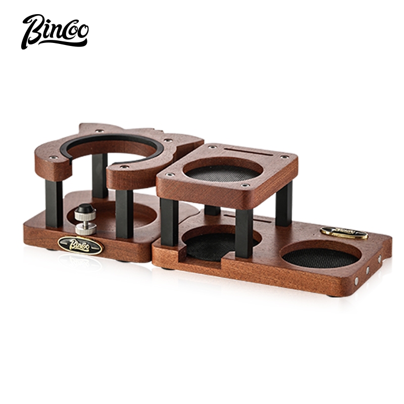 BINCOO Coffee Tamper Base Powder Dispenser Tamper Set Đế hấp thụ từ tính Gỗ nguyên khối Đế Ý 51MM / 