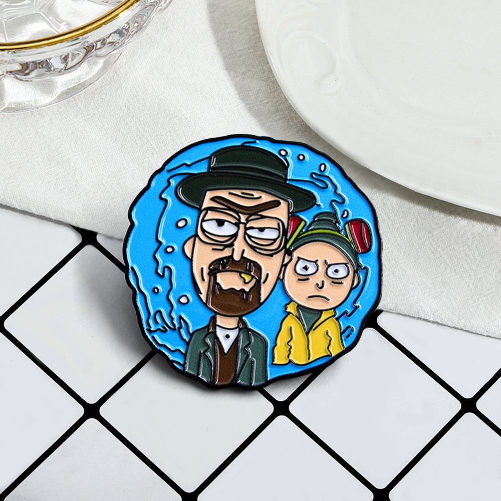 Breaking Bad Old White Powder Mix và Match Vortex Vortex Vortex Vòng Cổ Pin Xung Quanh Người Hâm Mộ 
