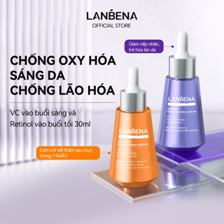  SET 2 Retinol Serum Night Vitamin C Serum LANBENA Sáng Trắng Sáng Chống Lão Hóa Làm Săn Chắc Da Mặt Seum Tinh Chất Chăm Sóc Da 30ML 