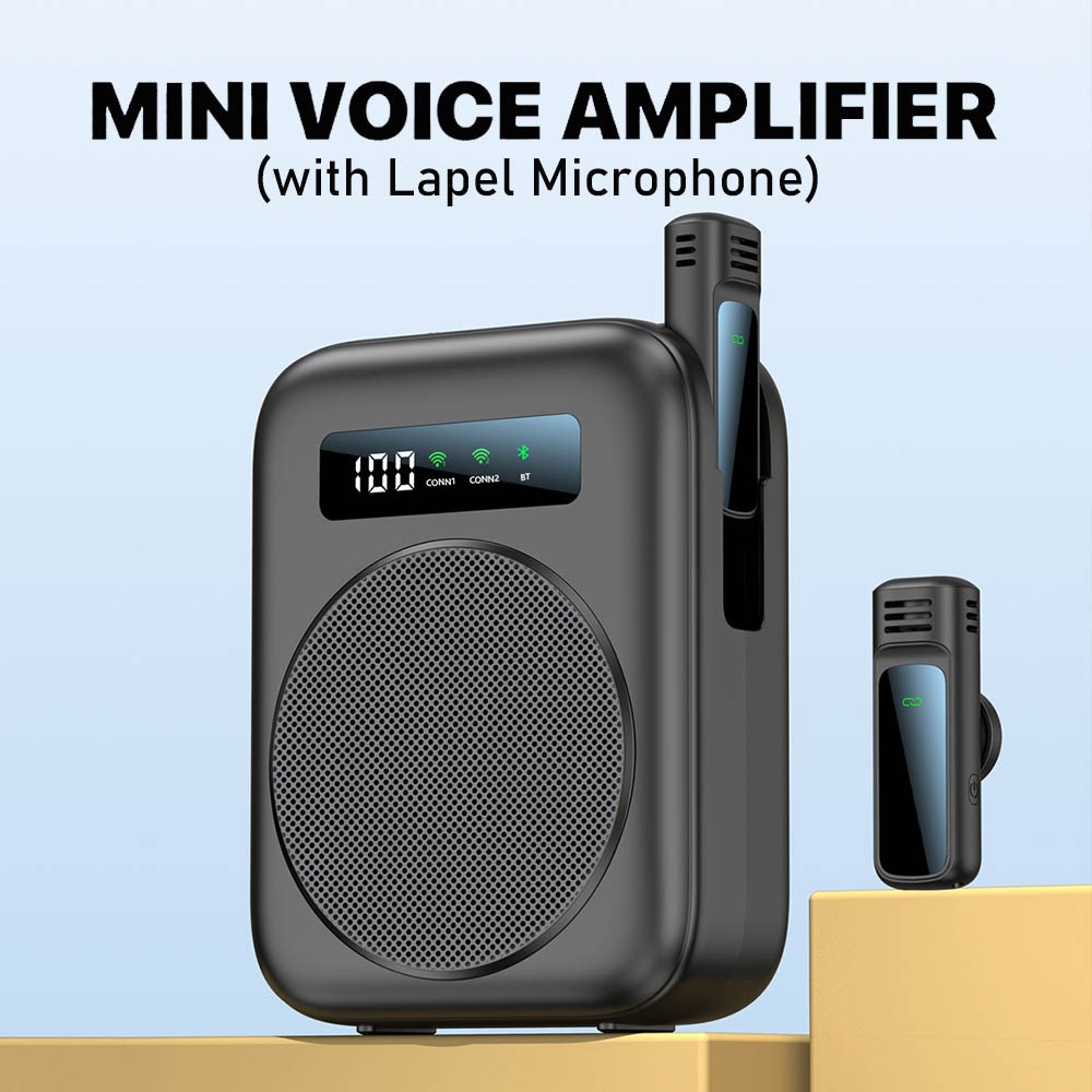 Bộ khuếch đại giọng nói với micrô ve áo không dây Megaphone cá nhân cho giáo viên Hệ thống PA Blueto