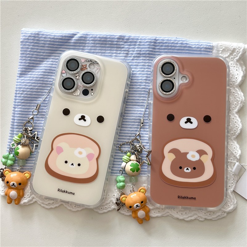 IPhone 16 PRO MAX 15 Pro max Bread Easy Bear pattern Chất liệu TPU xử lý IMD Vỏ điện thoại
