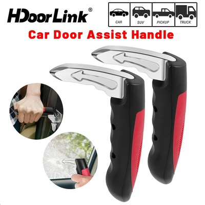 HdoorLink Tay Cầm Ô Tô Gậy Hỗ Trợ Cửa Xe Tay Cầm Cửa Sổ Vỡ Thoát An Toàn Búa Phụ Kiện Ô Tô Cho Trẻ Em Người Cao Tuổi Đen