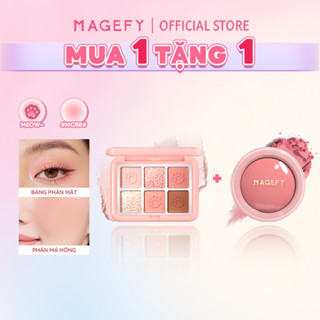 Combo Phấn Mắt + Phấn Má Hồng Đa Năng Trang Điểm Tự Nhiên Lâu Trôi, Mịn Lì Chuẩn Màu