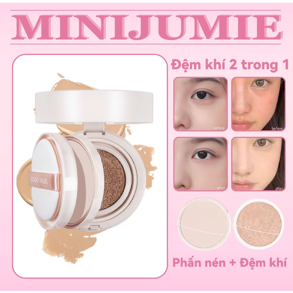 Gogo Tales® Phấn Nước air cushion Hiệu Ứng Lì 2 Trong 1