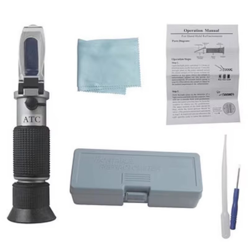 Khúc xạ kế để kiểm tra chống đông Ethylene Glycol & Methanol Kiểm tra nồng độ Điểm đóng băng Công cụ