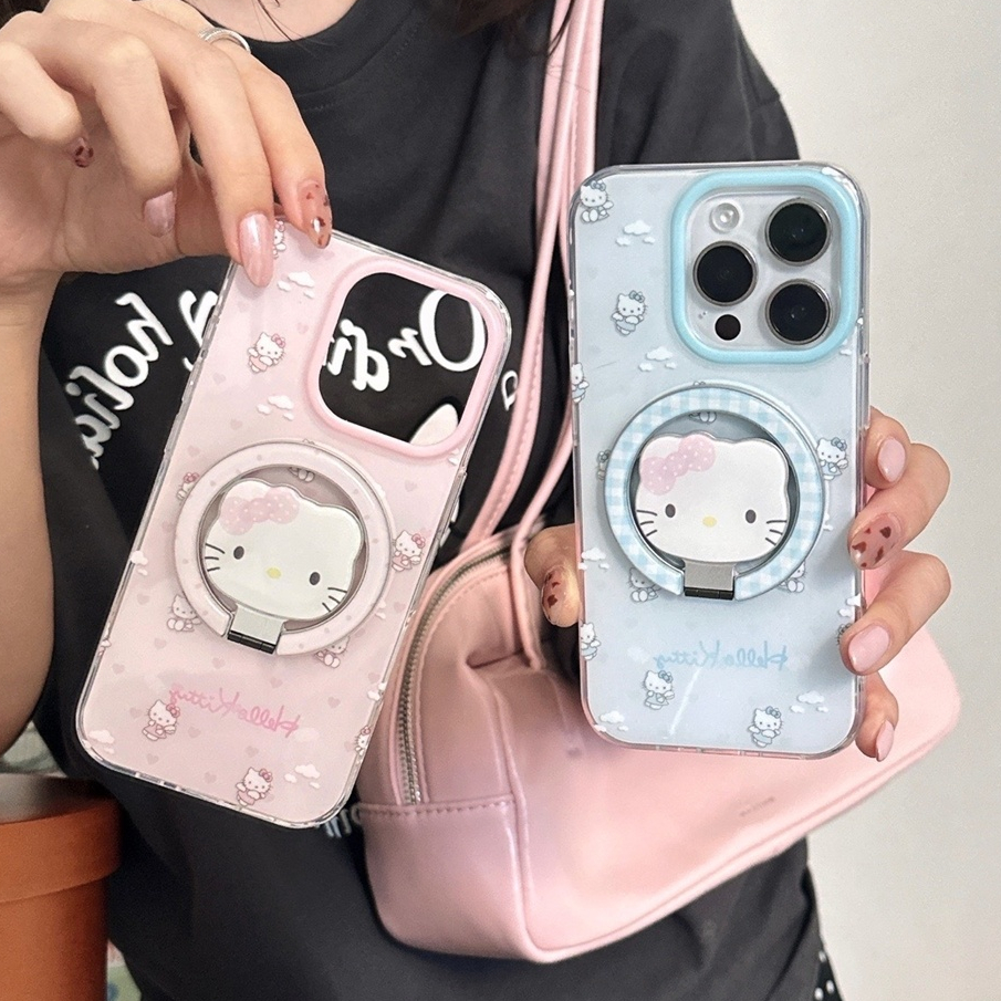 Dành cho iphone Case 16 Pro Max 15 Pro Max 14 Pro Max Hai lớp - Ốp điện thoại Cloud Pink Blue Kitty