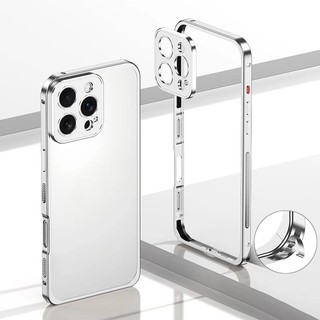  Ốp điện thoại khung cản kim loại mỏng có nắp ống kính kim loại cho iPhone 14 15 16 Pro Max Plus 13 12 17 Pro Max Air Heavy Duty tản nhiệt 