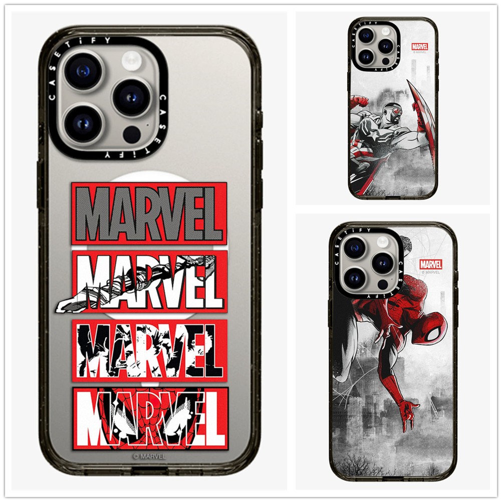 Ốp Từ Tính Không Dây Cho iPhone 17 16 15 Pro Max Cool Marvel Logo Người Nhện VS Dành Cho iPhone 11 1