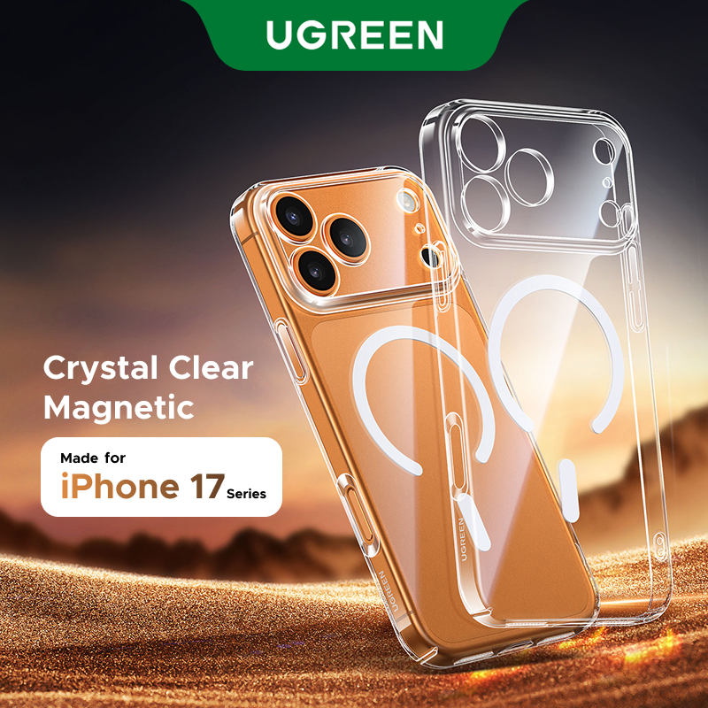 Ốp điện thoại trong suốt từ tính chống rơi UGREEN cho iPhone 17 Pro Max / iPhone 17 Air (ốp cứng)