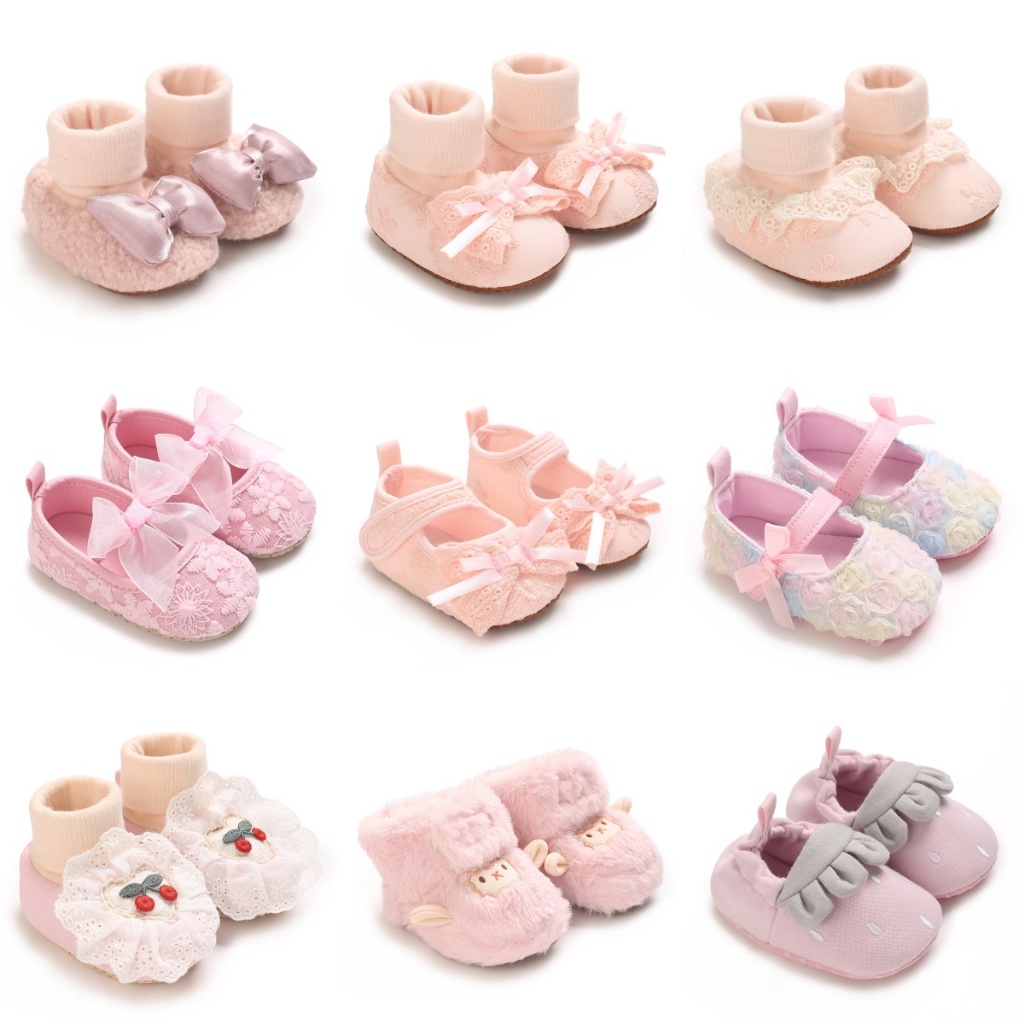 Giày Booties Vintage Tua Rua Chống Trơn Trượt Đế Mùa Đông Ấm Áp Cho Bé Gái Giày Tuyết Booties Đầu Ti