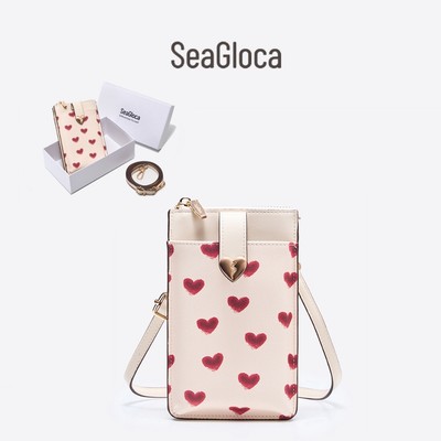 SeaGloca Túi đựng điện thoại di động thời trang phong cách tình yêu có hộp đựng thẻ dung lượng lớn cho phụ nữ 31