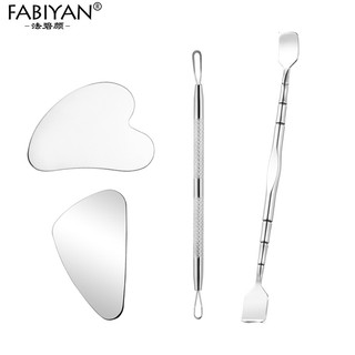 Xẻng Hỗ trợ giảm mụn đầu đen bằng thép không gỉ siêu mỏng đôi kết thúc làm sạch mặt mụn loại bỏ kim dụng cụ trang điểm