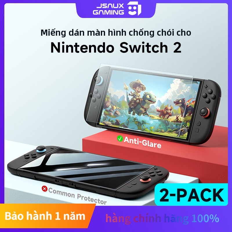 JSAUX Miếng dán bảo vệ màn hình chống chói  cho Switch 2 Anti-Glare Screen Protector for Switch 2-GP0124
