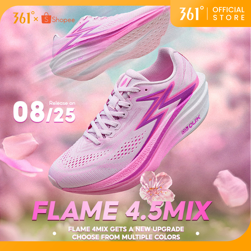 Giày chạy bộ chuyên nghiệp 361 độ Flame 4.5 Mix Nam Đa năng Tấm Carbon linh hoạt thoáng khí 67253221