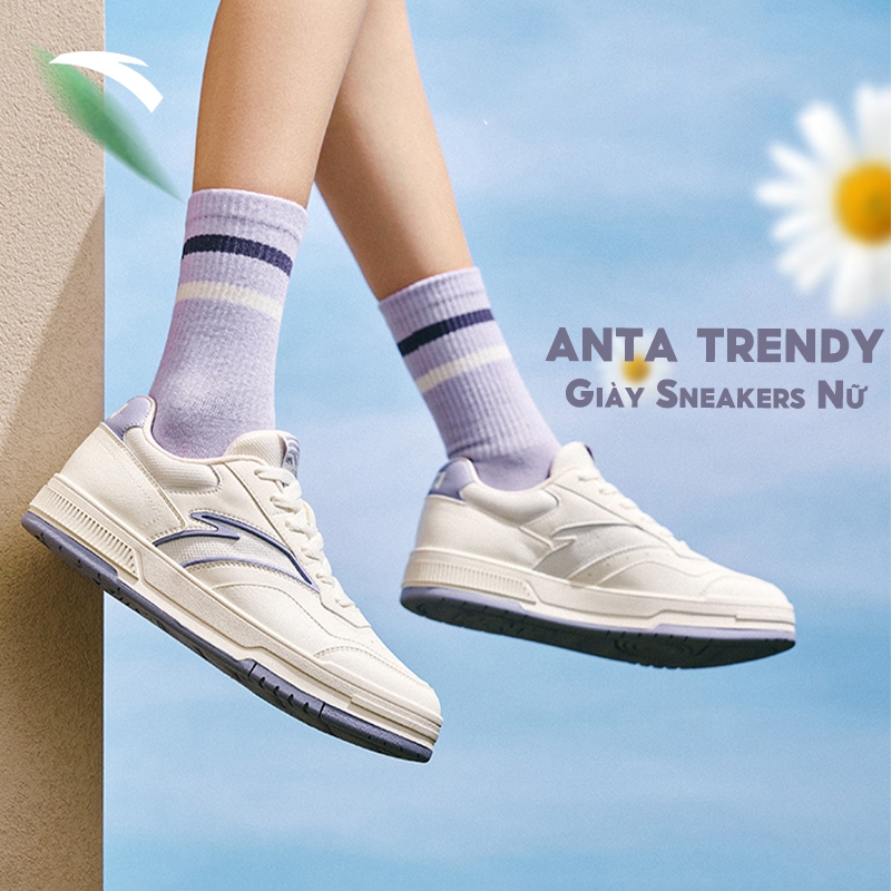 [Tăng 2 CM] Giày Sneakers Nữ ANTA Women BAICHUAN Sports Casual Shoes Giày Thể Thao Đi Chơi 122528012