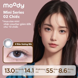 Set 2 chiếc kính áp tròng Moody 14.2mm Nâu Sa Mạc lens 1 ngày thuộc bộ sưu tập Teenage Daydream Mini version