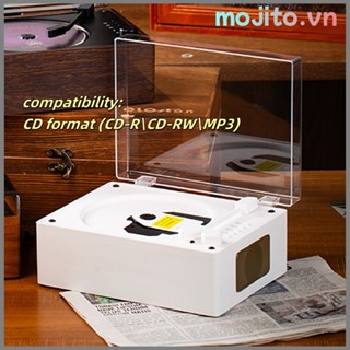   mojito.vn  Máy nghe nhạc gia đình Hỗ trợ sạc CD BT USB 3.5mm Loa không dây AUX Tương thích Bluetooth 5.0 Máy nghe nhạc CD để bàn cho điện thoại 