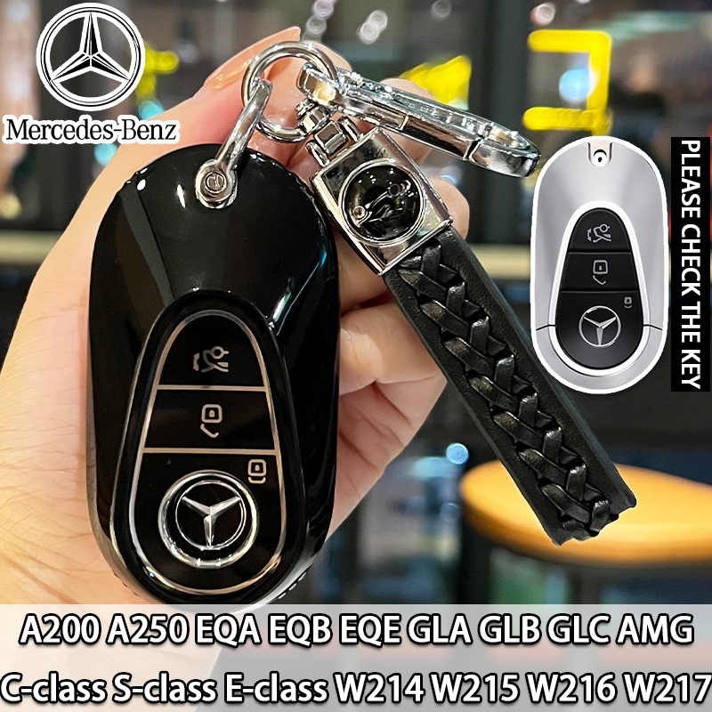 Ốp chìa khóa xe Mercedes-Benz cho A200 A250 EQA EQB EQE GLA GLB GLC AMG C-class S-class E-class W214