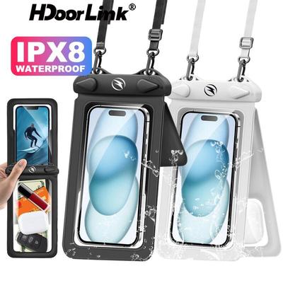 Túi Đựng Điện Thoại Chống Nước HdoorLink IPX8 Trong Suốt Tiện Dụng Ốp Túi Túi Bảo Quản Dưới Nước Đi Biển Bơi Lặn