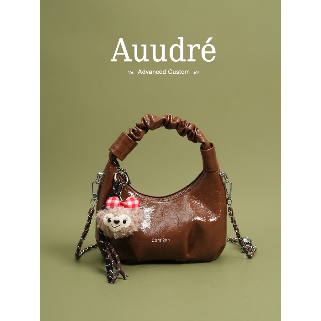 Auudre Premium Retro Xếp Ly Túi Xách Túi Xích Đi Lại Túi Đeo Ngang | BigBuy360 - bigbuy360.vn