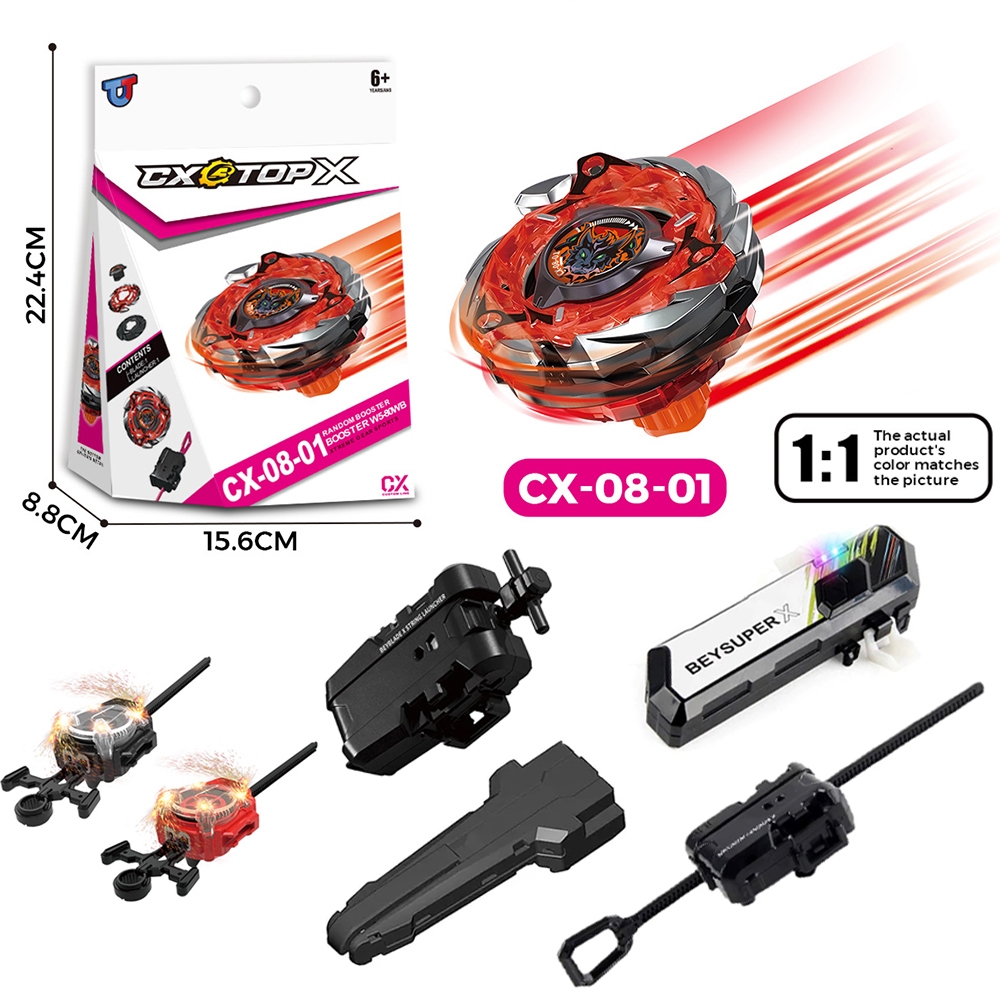 Beyblade X CX-08 01 Cerberus Flame Beyblade Xtreme với Ripcord Launcher Set Gyro Spinning Toy Battle