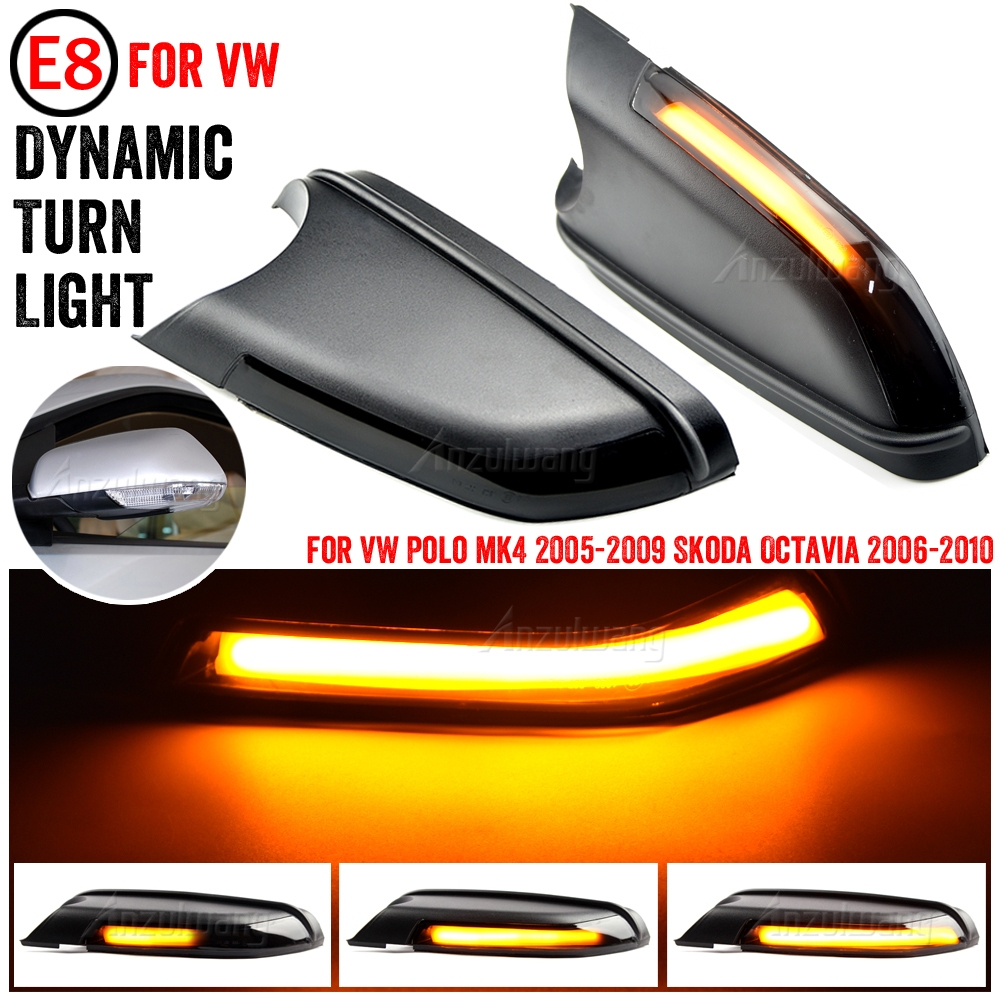 Năng Động Biến Tín Hiệu LED Cánh Bên Gương Báo Blinker Repeater LightFor VW Volkswagen Polo mk4 9N3 