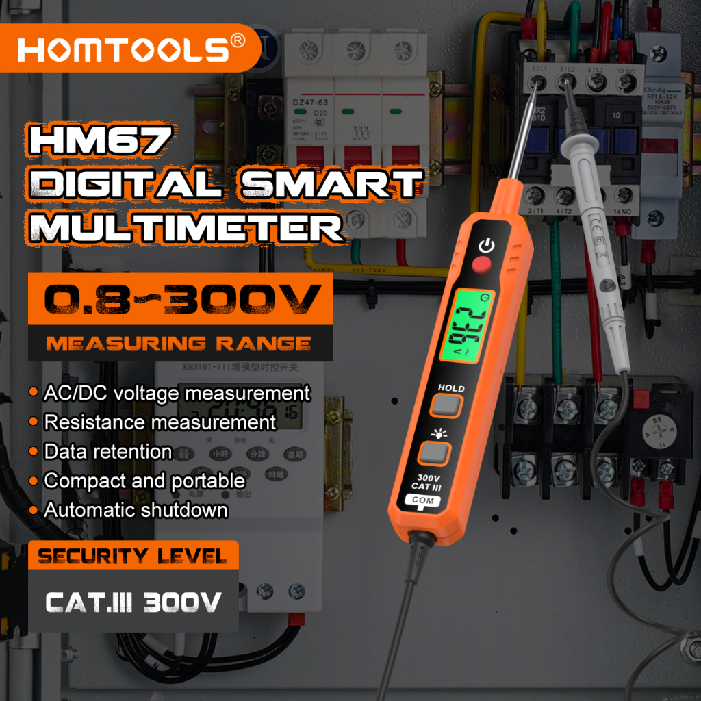 （vận chuyển trong vòng 24 giờ）HOMTOOLS Hm67 Máy dò điện áp kỹ thuật số Máy đo bút không tiếp xúc AC 