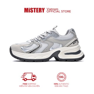  MiSTERY Giày Thể Thao Chạy Bộ Nữ Bạc 5.5cm Tăng Chiều Cao MIS-1548 