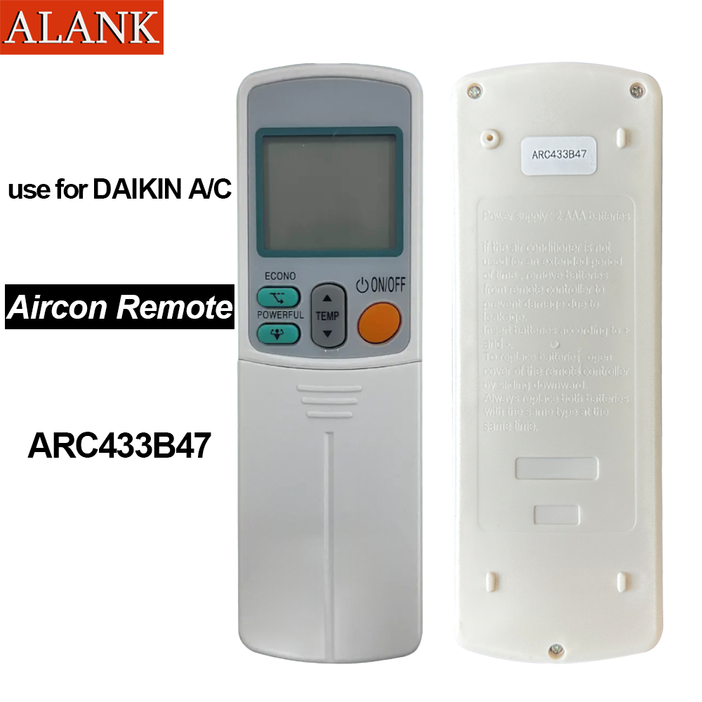 ALANK Điều khiển Điều hòa DAIKIN - Remote Máy lạnh DAIKIN ARC433B47 (Giống hệt nhau, dùng luôn.)