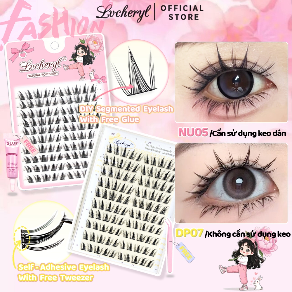 Lvcheryl Manga Hoa Hướng Dương Nối Mi & Manga Hoa Hướng Dương Lông Mi Giả Tự Dính Không Cần Keo Để T
