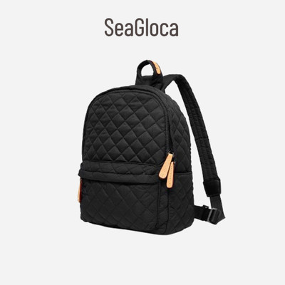 SeaGloca Nhẹ Quilted Ba Lô Du Lịch Đi Học Túi Đeo Vai Họa Tiết Kim Cương Thời Trang Cho Nữ