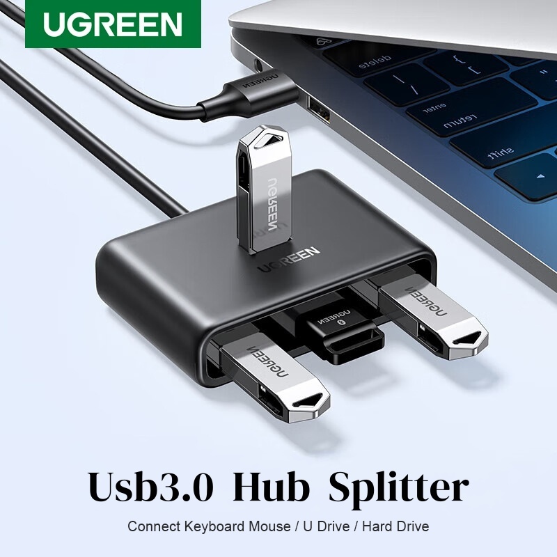 UGREEN USB Hub 4 Cổng Mở Rộng Bộ Chuyển Đổi Usb3.0 Hub Splitter Cho PC USB Nối Dài Docking Station