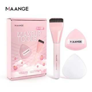 Cọ kem nền siêu mỏng MAANGE kèm 1 miếng mút trang điểm khô và ướt, Bộ quà tặng cao cấp 52099