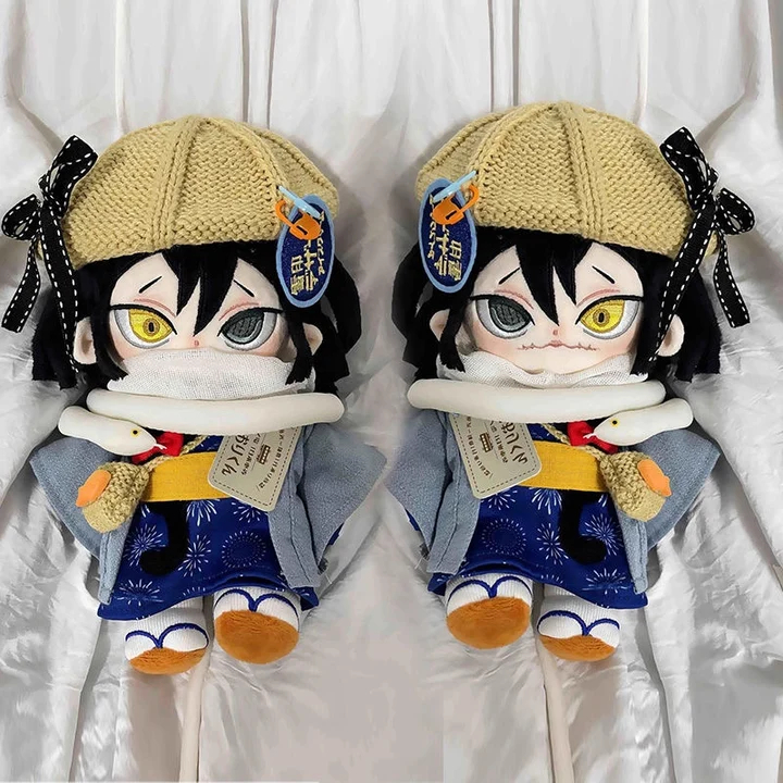 20cm Anime Demon Slayer Iguro Obanai Cosplay Mềm Mại Sang Trọng Búp Bê Cơ Thể Trang Phục Cotton Nhồi