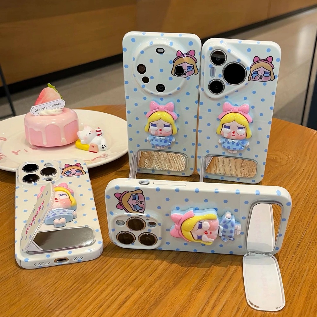 Ốp lưng cứng phim chấm bi 3D Crybaby Doll cho Vivo Oppo - Chống bụi chống sốc