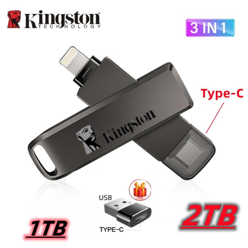 Ổ đĩa flash iXpand 2TB USB Type-C cho đĩa flash Lightning 1TB 512gb 256gb 128gb 64gb Thẻ nhớ kim loạ