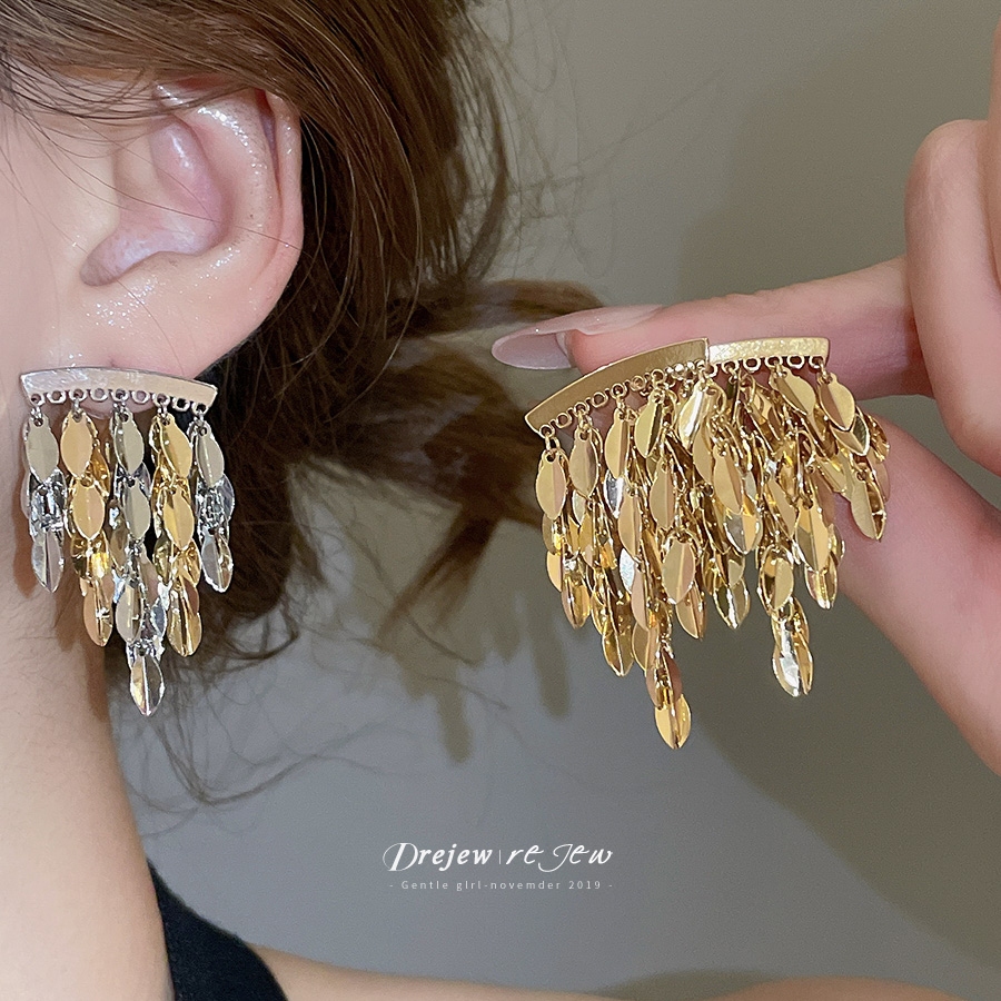 Dây chuyền và bông tai đồng hồ bạc 925 phong cách châu âu, thiết kế kim lúa mỳ, phù hợp nhiều dịp