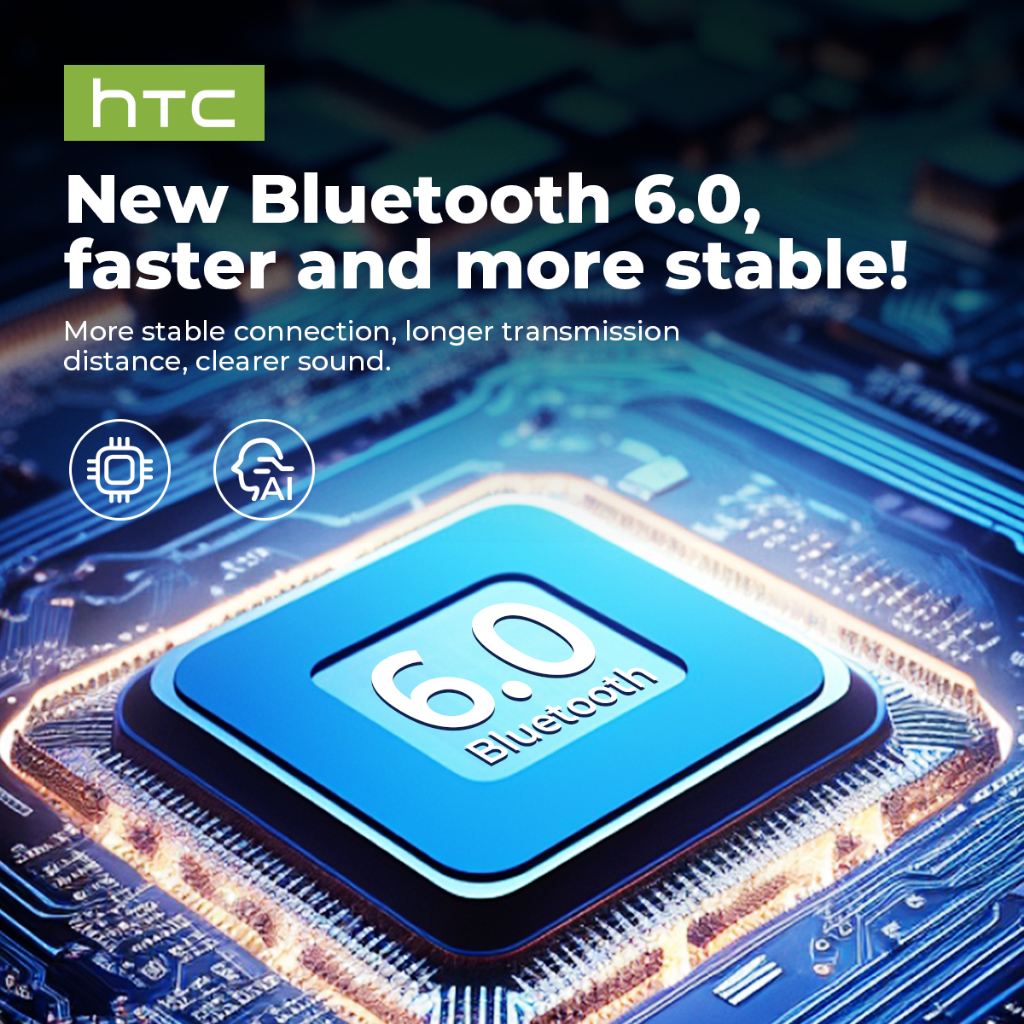 Tai nghe dịch thuật HTC NE16 AI Tai nghe Bluetooth 6.0 AI Thể thao Khử tiếng ồn Trò chơi âm nhạc Chất lượng âm thanh HiFi Tuổi thọ pin dài Tai nghe Bluetooth nửa trong tai | BigBuy360 - bigbuy360.vn