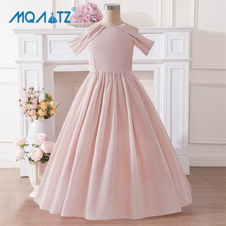 MQATZ Công Chúa Dài Bé Gái Backless Đầm Cho Trẻ Em Trang Phục Suspender Dự Tiệc Váy Cưới Thanh Lịch ALP650