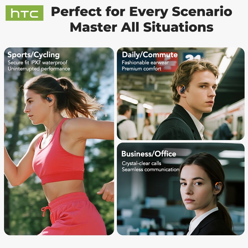 HTC NE12 AI Tai Nghe Phiên Dịch Bluetooth 6.0 Âm Thanh HiFi Micrô tích hợp  Thiết Kế Mở Thoải Mái Cho Thể Thao & Công Sở | BigBuy360 - bigbuy360.vn