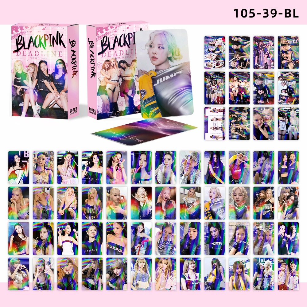 Blackpink Album Laser Holographic Photocard Lisa Rose Lomo Card 60 Cái / hộp