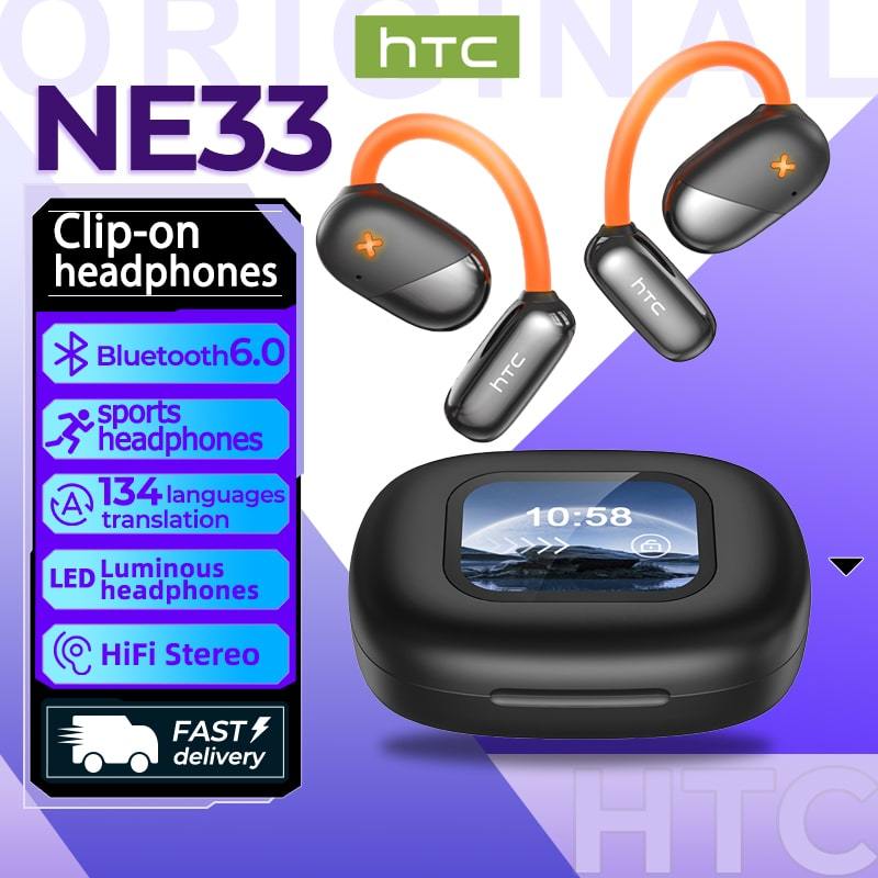 HTC NE33 Tai nghe dịch thuật thông minh AI Tai nghe Bluetooth 6.0 Dịch 134 ngôn ngữ Cuộc gọi thoại HD Công nghệ âm thanh ASMR Tai nghe OWS Micro tích hợp Tai nghe Bluetooth không dây | BigBuy360 - bigbuy360.vn